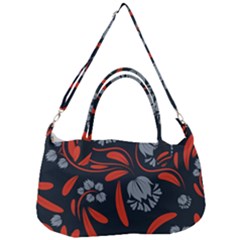 Folk Flowers Print Floral Pattern Ethnic Art Removal Strap Handbag by Eskimos