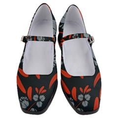 Folk Flowers Print Floral Pattern Ethnic Art Women s Mary Jane Shoes by Eskimos