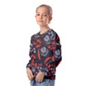 Folk flowers print Floral pattern Ethnic art Kids  Long Sleeve Tee with Frill  View2