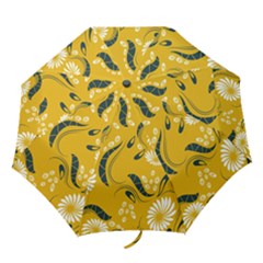 Folk Flowers Print Floral Pattern Ethnic Art Folding Umbrellas by Eskimos