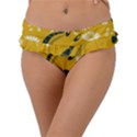 Folk flowers print Floral pattern Ethnic art Frill Bikini Bottom View1