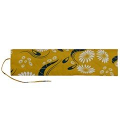 Folk Flowers Print Floral Pattern Ethnic Art Roll Up Canvas Pencil Holder (l) by Eskimos