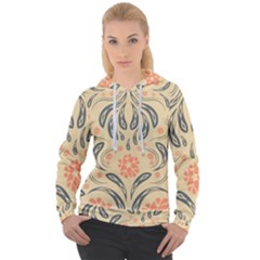 Folk Flowers Print Floral Pattern Ethnic Art Women s Overhead Hoodie by Eskimos