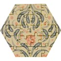 Folk flowers print Floral pattern Ethnic art Wooden Puzzle Hexagon View1