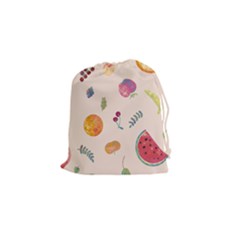 Summer Fruit Drawstring Pouch (small) by SychEva