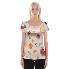 Summer Fruit Cap Sleeve Top by SychEva