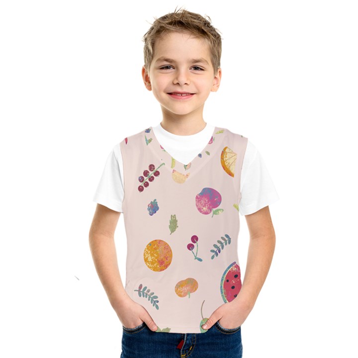 Summer Fruit Kids  Basketball Tank Top