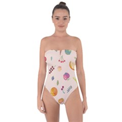 Summer Fruit Tie Back One Piece Swimsuit by SychEva