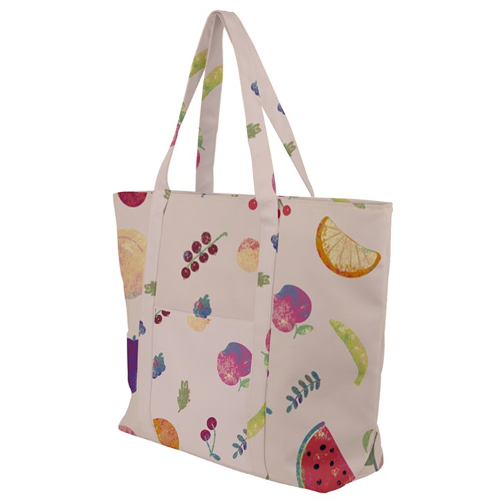 Summer Fruit Zip Up Canvas Bag