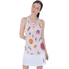 Summer Fruit Racer Back Mesh Tank Top by SychEva