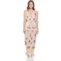 Summer Fruit Sleeveless Tie Ankle Jumpsuit by SychEva