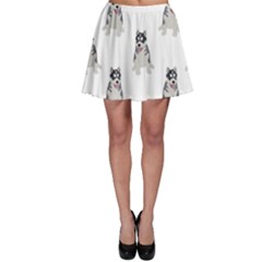 Cute Husky Puppies Skater Skirt by SychEva