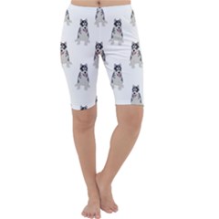 Cute Husky Puppies Cropped Leggings  by SychEva