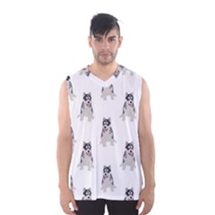 Cute Husky Puppies Men s Basketball Tank Top