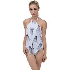 Cute Husky Puppies Go With The Flow One Piece Swimsuit