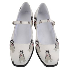 Cute Husky Puppies Women s Mary Jane Shoes