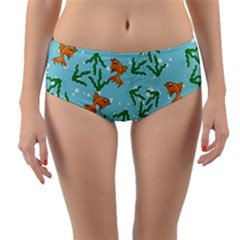 Gold Fish Reversible Mid-waist Bikini Bottoms