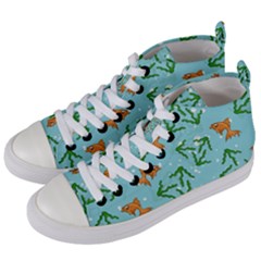 Gold Fish Women s Mid-top Canvas Sneakers by SychEva