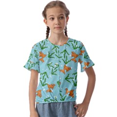 Gold Fish Kids  Cuff Sleeve Scrunch Bottom Tee