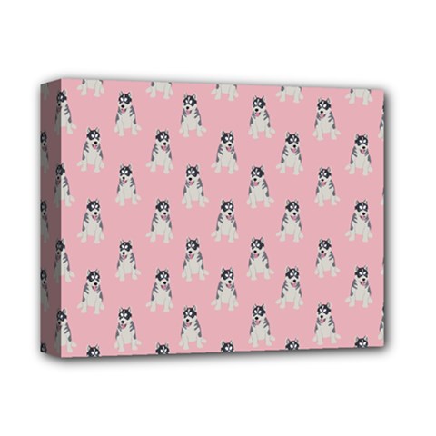 Cute Husky Deluxe Canvas 14  X 11  (stretched) by SychEva