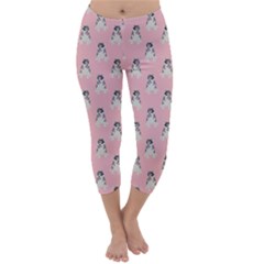 Cute Husky Capri Winter Leggings  by SychEva