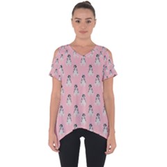 Cute Husky Cut Out Side Drop Tee by SychEva