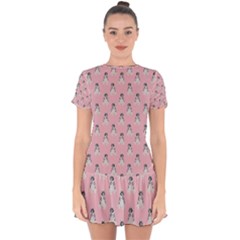 Cute Husky Drop Hem Mini Chiffon Dress by SychEva