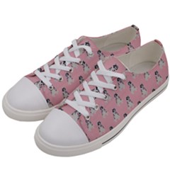 Cute Husky Women s Low Top Canvas Sneakers by SychEva