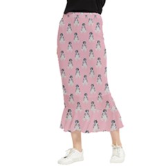 Cute Husky Maxi Fishtail Chiffon Skirt by SychEva