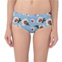 Hibiscus Flowers Mid-Waist Bikini Bottoms View1