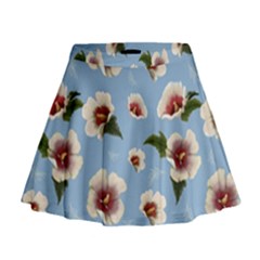 Hibiscus Flowers Mini Flare Skirt by SychEva