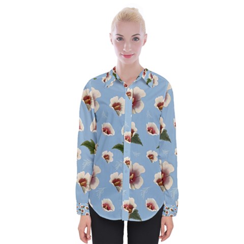 Hibiscus Flowers Womens Long Sleeve Shirt by SychEva