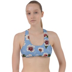 Hibiscus Flowers Criss Cross Racerback Sports Bra by SychEva