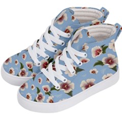 Hibiscus Flowers Kids  Hi-top Skate Sneakers by SychEva