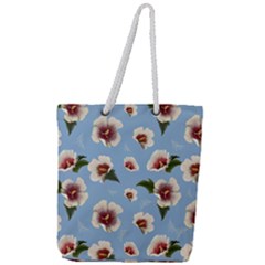 Hibiscus Flowers Full Print Rope Handle Tote (large) by SychEva