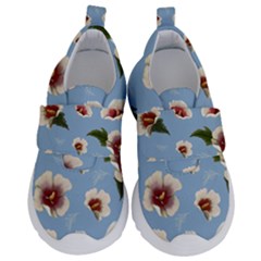 Hibiscus Flowers Kids  Velcro No Lace Shoes by SychEva