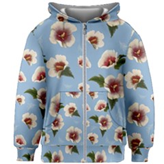 Hibiscus Flowers Kids  Zipper Hoodie Without Drawstring by SychEva