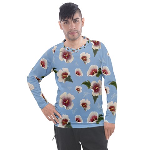 Hibiscus Flowers Men s Pique Long Sleeve Tee by SychEva