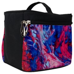 Painted Feathers Make Up Travel Bag (big) by kaleidomarblingart