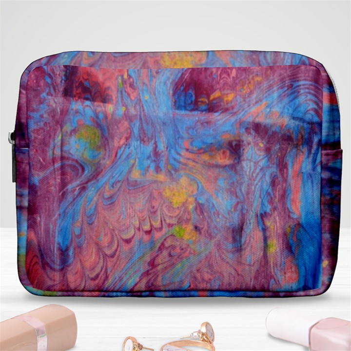 Abstract marbling art print Make Up Pouch (Large)