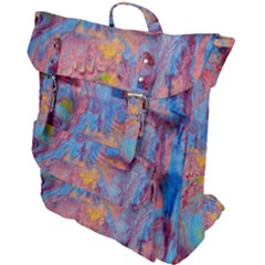 Abstract Marbling Art Print Buckle Up Backpack by kaleidomarblingart