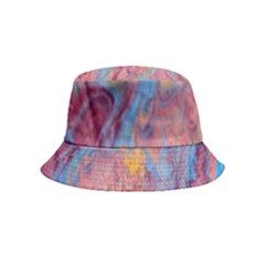 Abstract Marbling Art Print Inside Out Bucket Hat (kids) by kaleidomarblingart