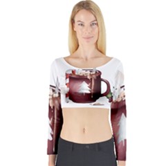 Christmas Joy Long Sleeve Crop Top by Blueketchupshop