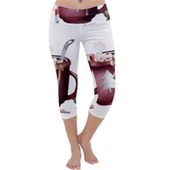 Christmas Joy Capri Yoga Leggings by Blueketchupshop