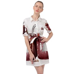 Christmas Joy Belted Shirt Dress by Blueketchupshop