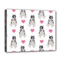 Little Husky With Hearts Deluxe Canvas 20  x 16  (Stretched) View1