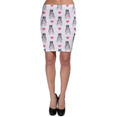 Little Husky With Hearts Bodycon Skirt by SychEva