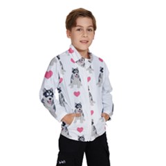 Little Husky With Hearts Kids  Windbreaker by SychEva