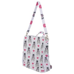 Little Husky With Hearts Crossbody Backpack by SychEva