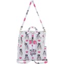 Little Husky With Hearts Crossbody Backpack View3